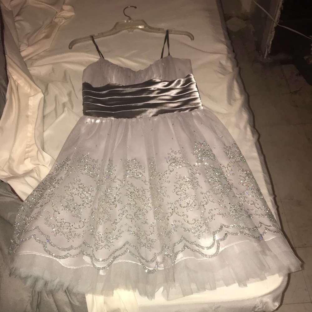 silver dress